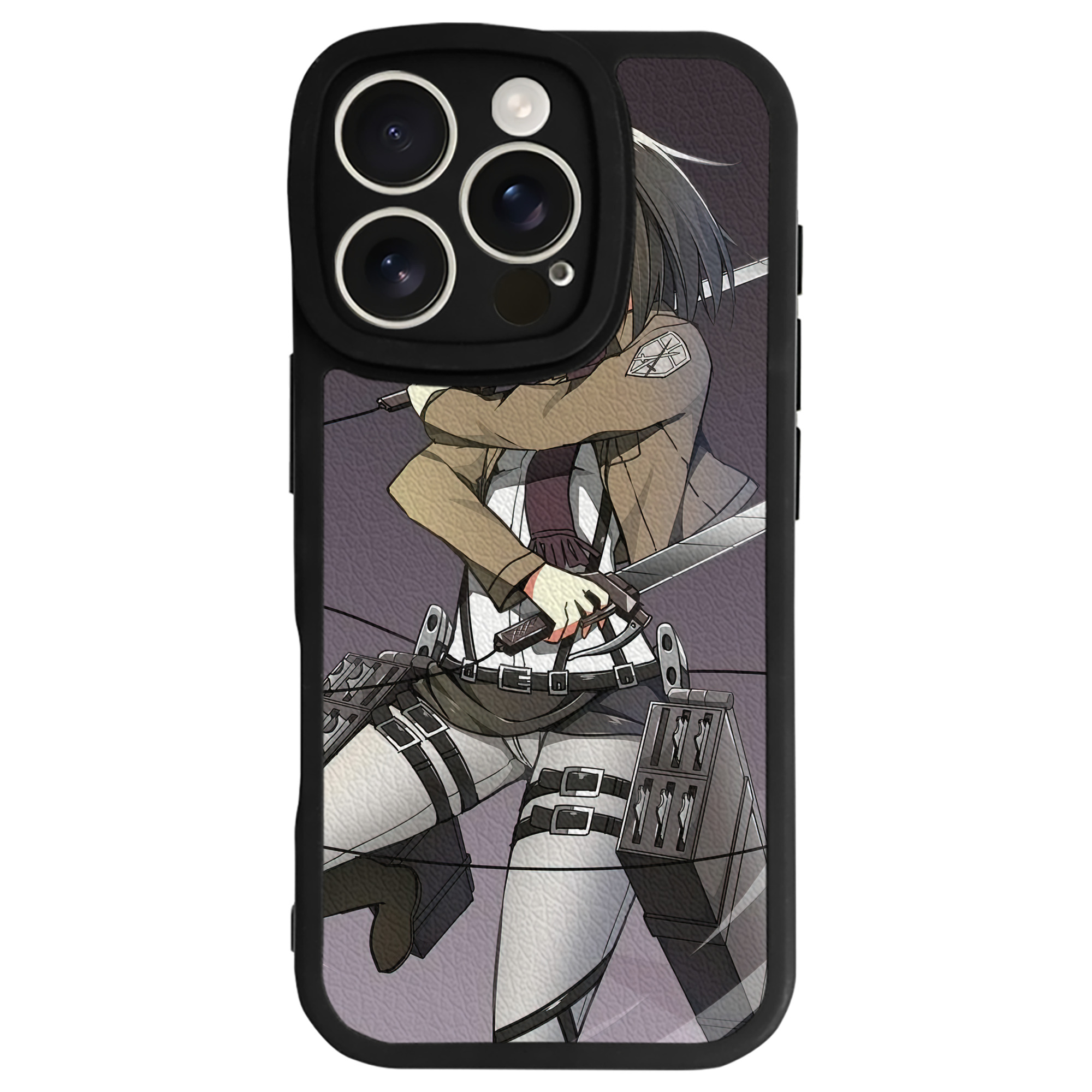 （画像用） 進撃の巨人 Attack on Titan 【iPhone 16シリーズ対応】シリコンスマホケース（レザー調） 材質：シリコン